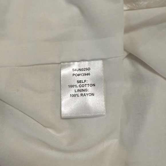 NWT English Factory White Poplin Bib Fit & Flare Dress - Picture 7 of 8